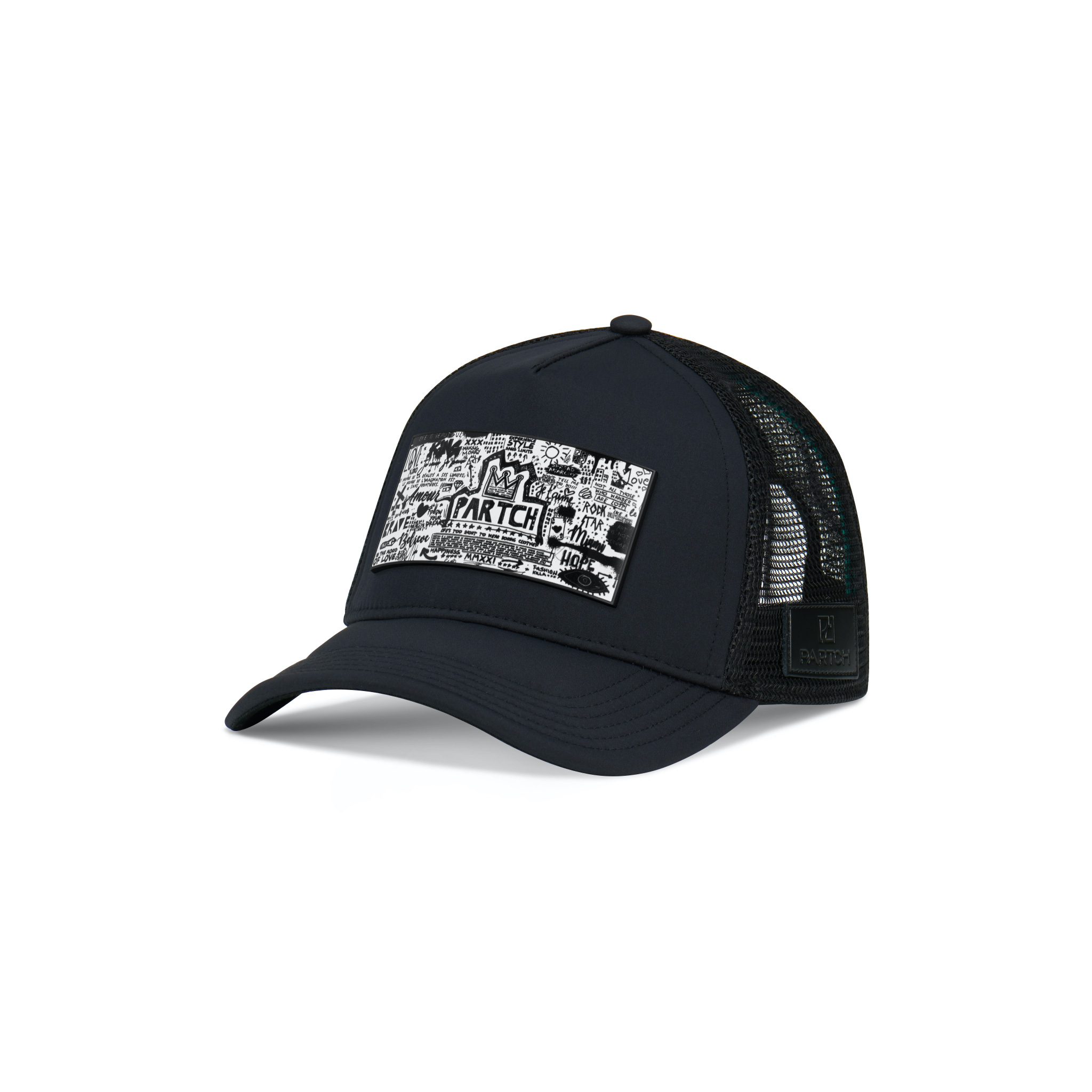 Partch Je t'aime Trucker Hat White removable clip