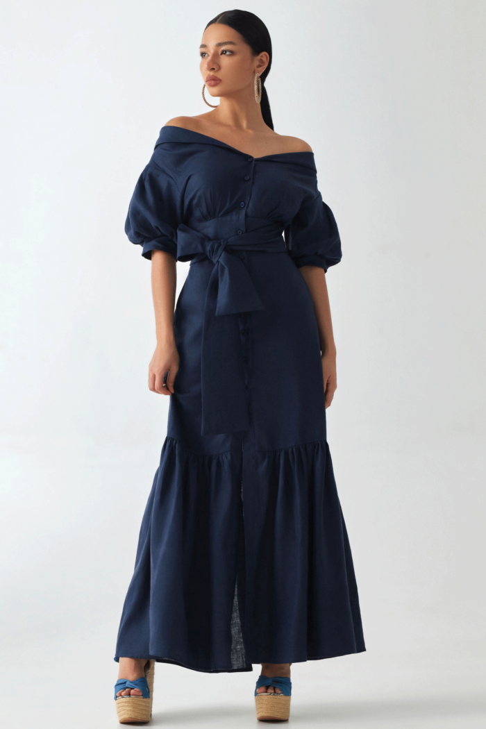 Women's Linen Maxi Dress