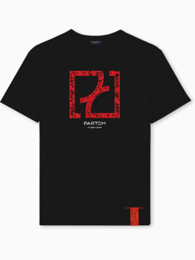 Partch Art T-Shirt Regular Fit in Black S/S