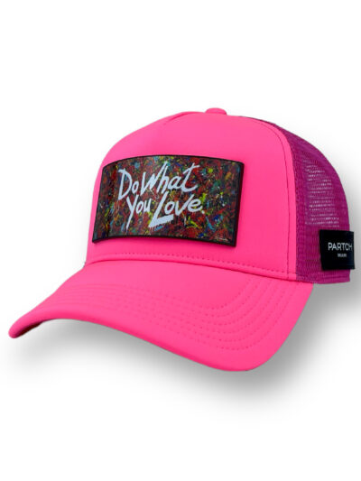 PARTCH Trucker Hat Pink Removable DWYL B77 Art PARTCH-Clip