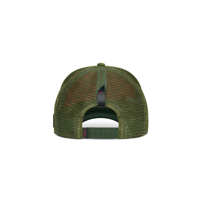 Green trucker hat Partch breathable rear mesh