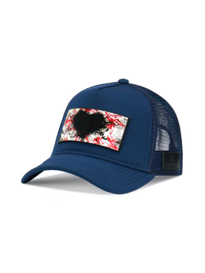 PARTCH Trucker Hat Navy Blue removable Inspyr Art