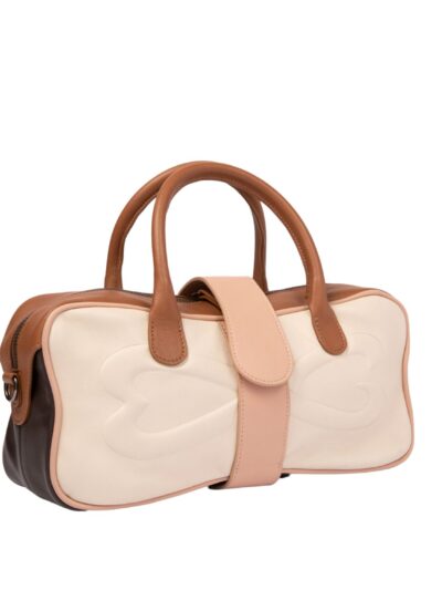 Tan Shades Medium Leather Handbag.