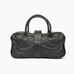 Medium Black Leather Handbag