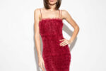 V - Red Fringe Slip Dress