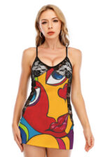 Women's Black Lace Cami Dress - Image 2