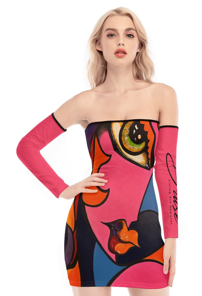 0 Sexy off-shoulder tube top dress, soft and comfortable to wear. - Image 5