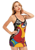 Women's Black Lace Cami Dress - Image 4