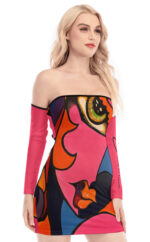 Sexy off-shoulder tube top dress, soft and comfortable to wear. - Image 3