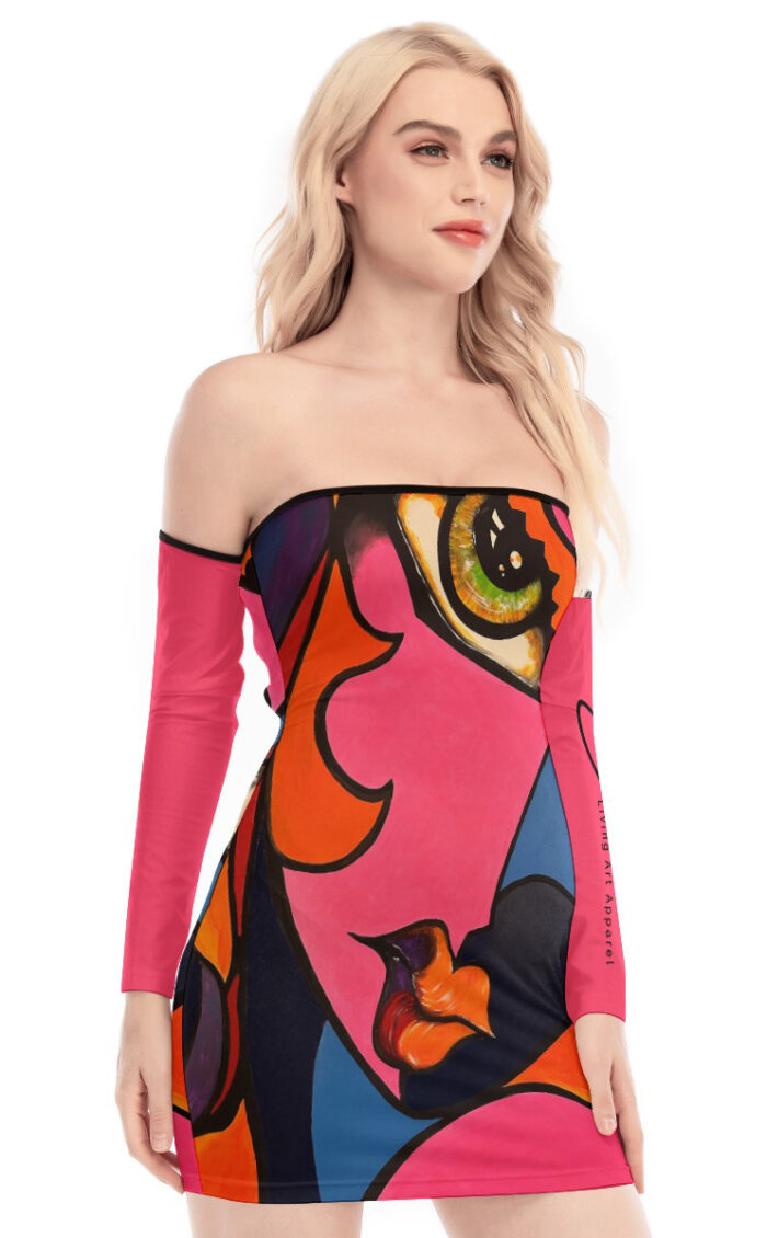 Sexy off-shoulder tube top dress, soft and comfortable to wear. - Image 3