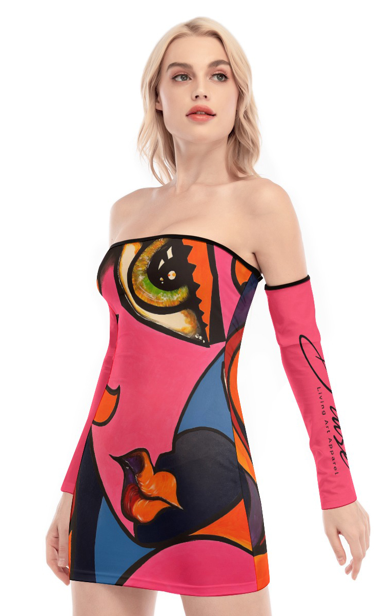 2 Sexy off-shoulder tube top dress, soft and comfortable to wear. - Image 2