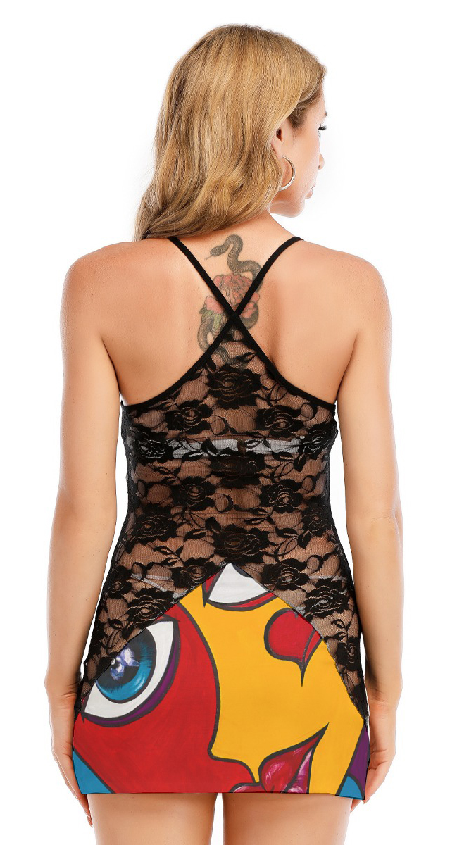 3 Women's Black Lace Cami Dress - Image 3