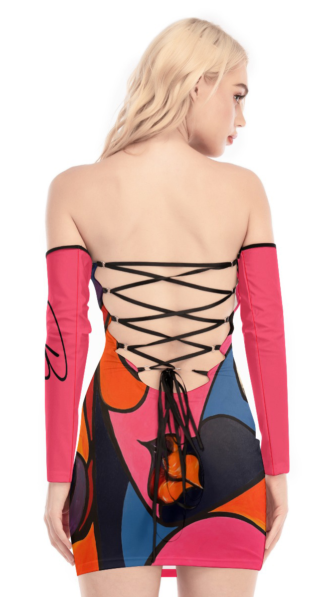 3 Sexy off-shoulder tube top dress, soft and comfortable to wear. - Image 4
