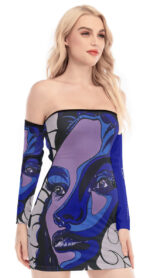 Women's Off-shoulder Back Lace-up Dress - Image 4