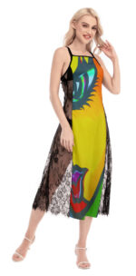 Women's Lace Cami Cross Back Dress - Image 5